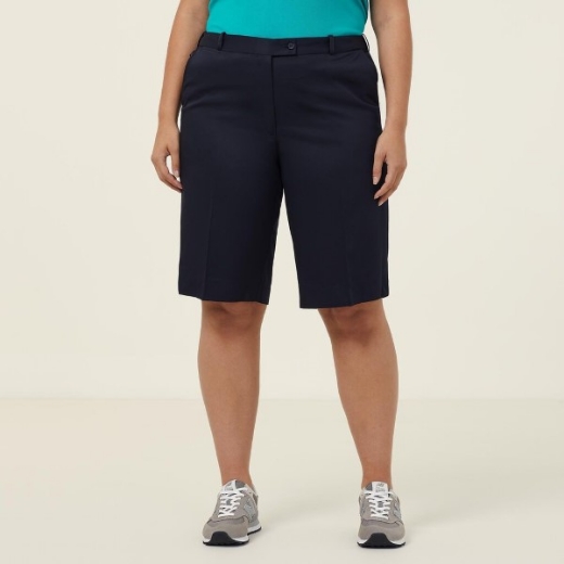 Picture of NNT Ladies Poly Viscose Gaberdine Secret Waist Short Ink Navy